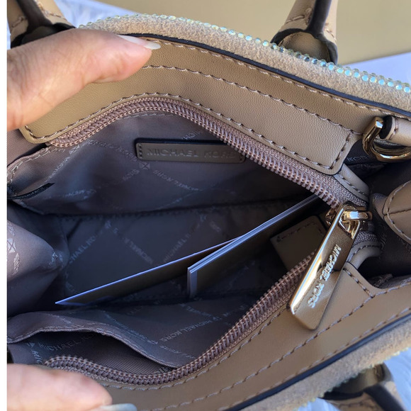 MICHAEL KORS Mirella Extra-Small Logo Shopper Leather Crossbody With Gift Box - Picture 7 of 9